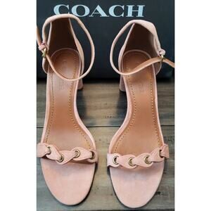 Coach Open Toe Sandal with Ankle Strap / Blush Peony Size 8.5 NEW